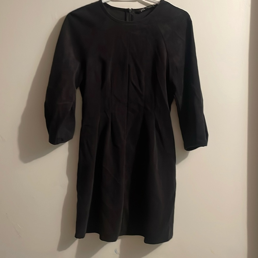 Mid sleeve corduroy feel Zara dress